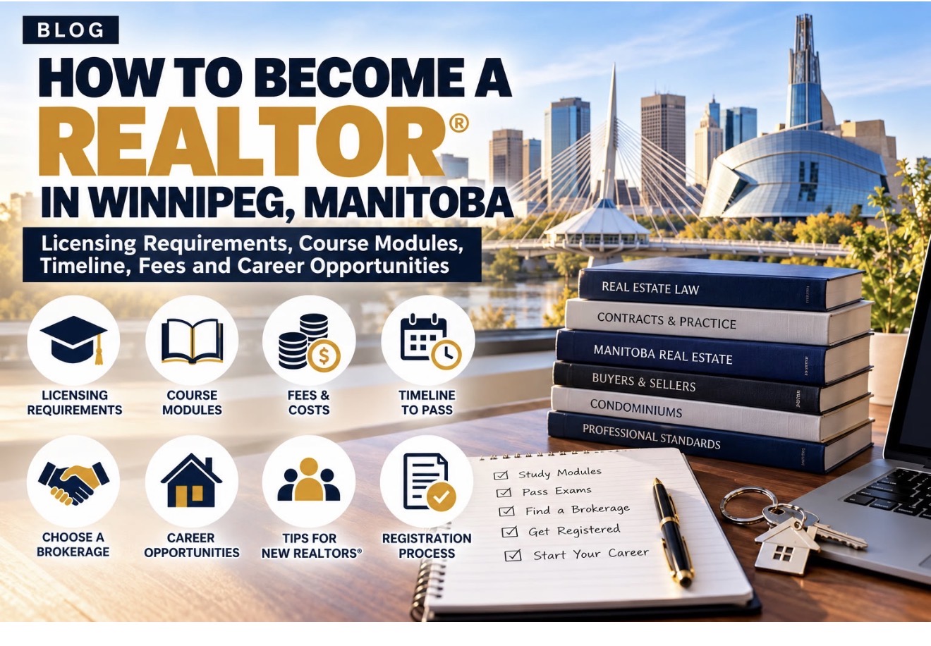 How to Become a REALTOR in Winnipeg, Manitoba: Licensing Requirements, Course Modules, Timeline, Fees and Career Opportunities